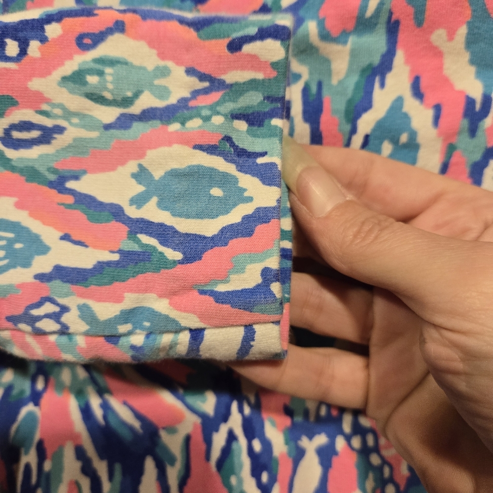 EUC Girl's Lily Pulitzer Pink/Blue/White Long Sleeve Top Size L (8-10) - Picture 12 of 12